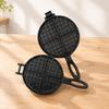 Round Form Pan with Hinged Plates Uncoated CastIron Iron Handle and Clasp Thickened Cookware