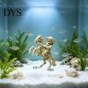 Aquarium Skelett Dekor 3D Gedruckte Tyrannosaurus Figur, Jura Dinosaurier Knochen Zubehör für Terrarium, Kinder Geburtstag Spielzeug Geschenk Figuren