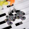 Vintage Retro Style Peacock Teardrop Tail Dangle Earrings Wedding Ear Hooks