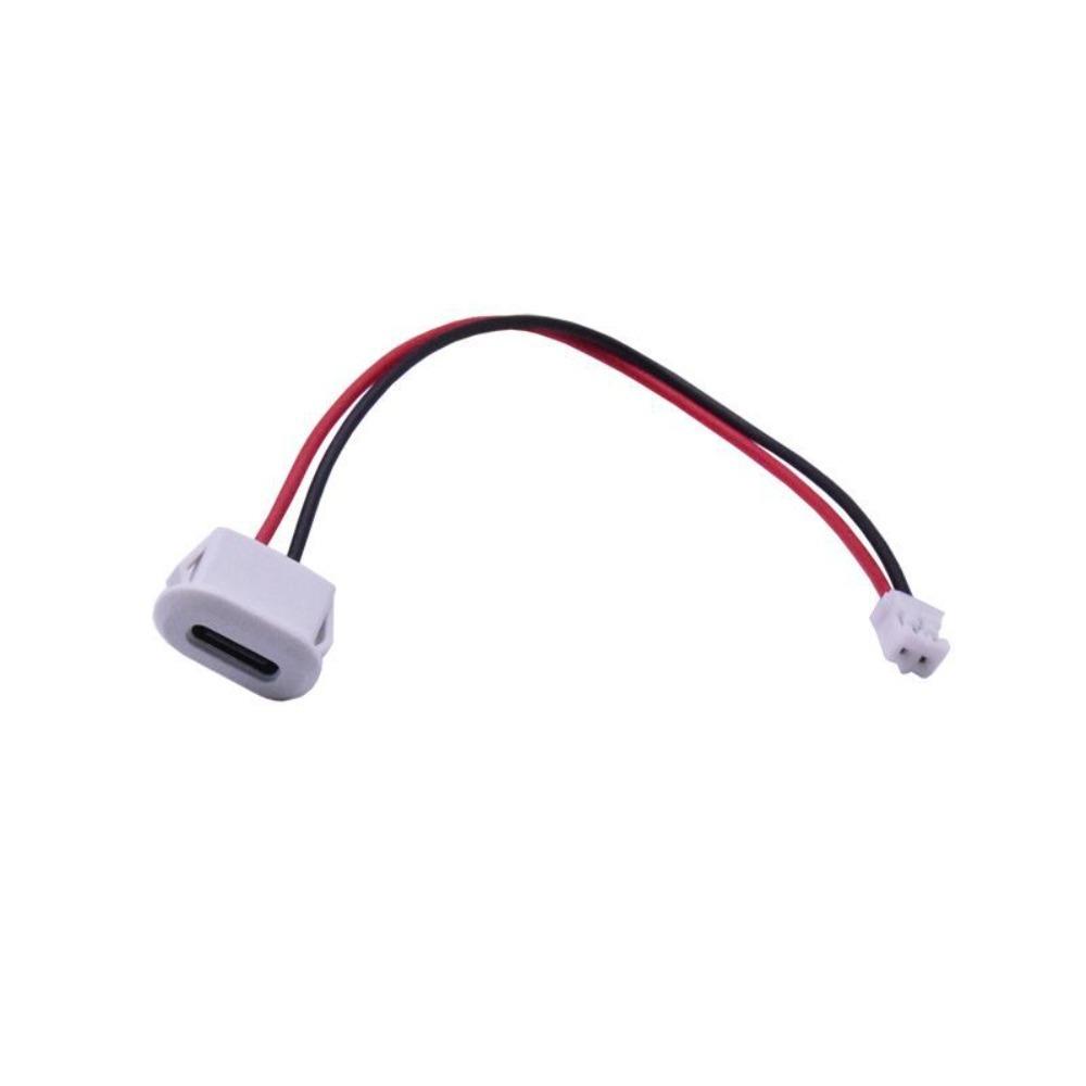 

2P USB Charger Socket USB 2.0 Charging Port Connector Data Interface with Cable Wire белый