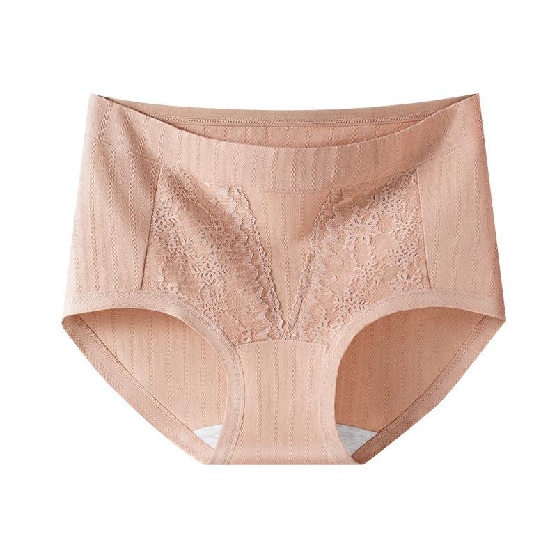 Plus Size Ladies Spring and Summer New Pure Cotton 10A Antibacterial Extension Crotch High Waist Briefs