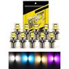 10PCS W5W LED T10 LED Bulb Canbus For BMW Opel Car Parking Dome Lights Interior Map Dome Lights 6500K Warm White Ice Blue Purple Dome Lights 6