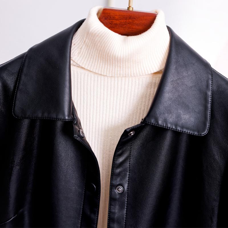Elegant Faux Sheepskin Coat for Women Outerwears Faux Leather Jackets Female Top
