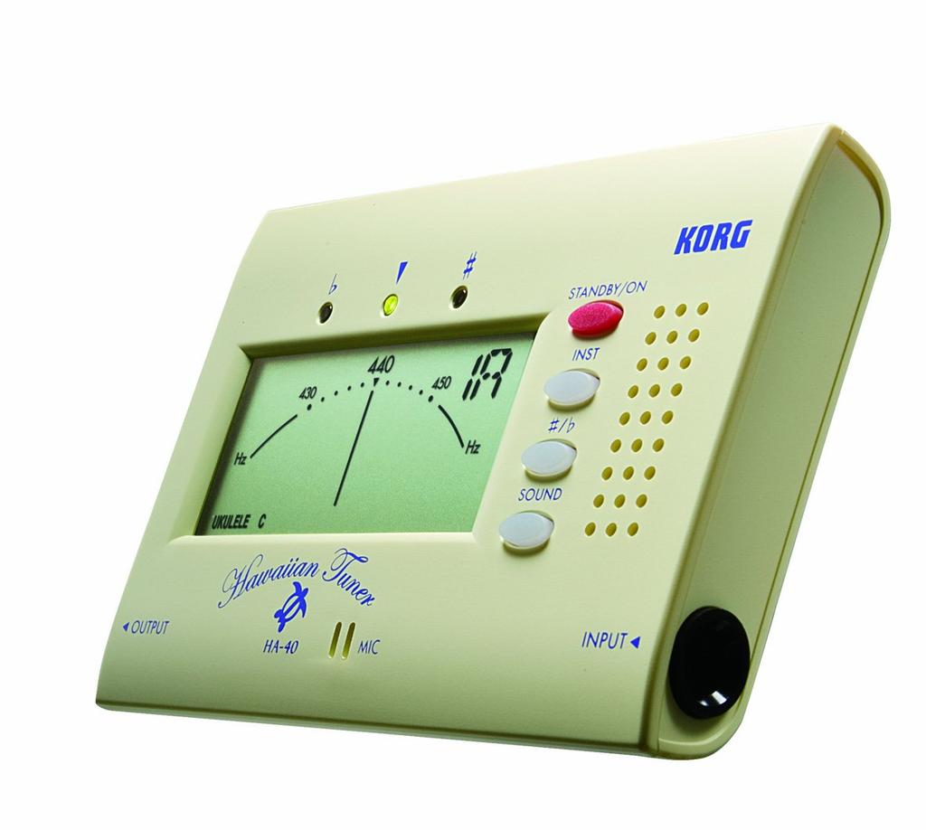 KORG HA-40 Compact Tuner for UkuleleSteel Guitar, a Hawaiian Music Instrument