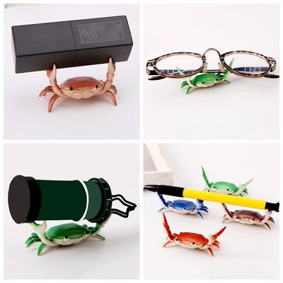 Heteromorphism Creative Cute Crab Pencil Holder Weight Lifting Pencil Holder Convenient Storage Phone Holder Decoration Model