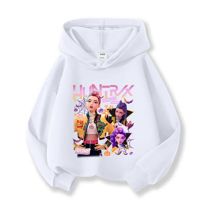 2025 KPop Demon Hunters Hoodie Fashion Sweatshirt Pullover Cute Long Sleeve Autumn Girls Cartoon Y2K Hoody Sportswear