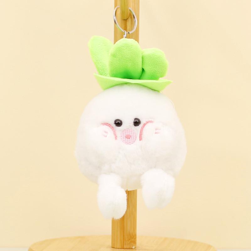 

Cute Cabbage Plush Keychain Stuffed Doll Adorable Short Plush Toy For Couples And Bags белый