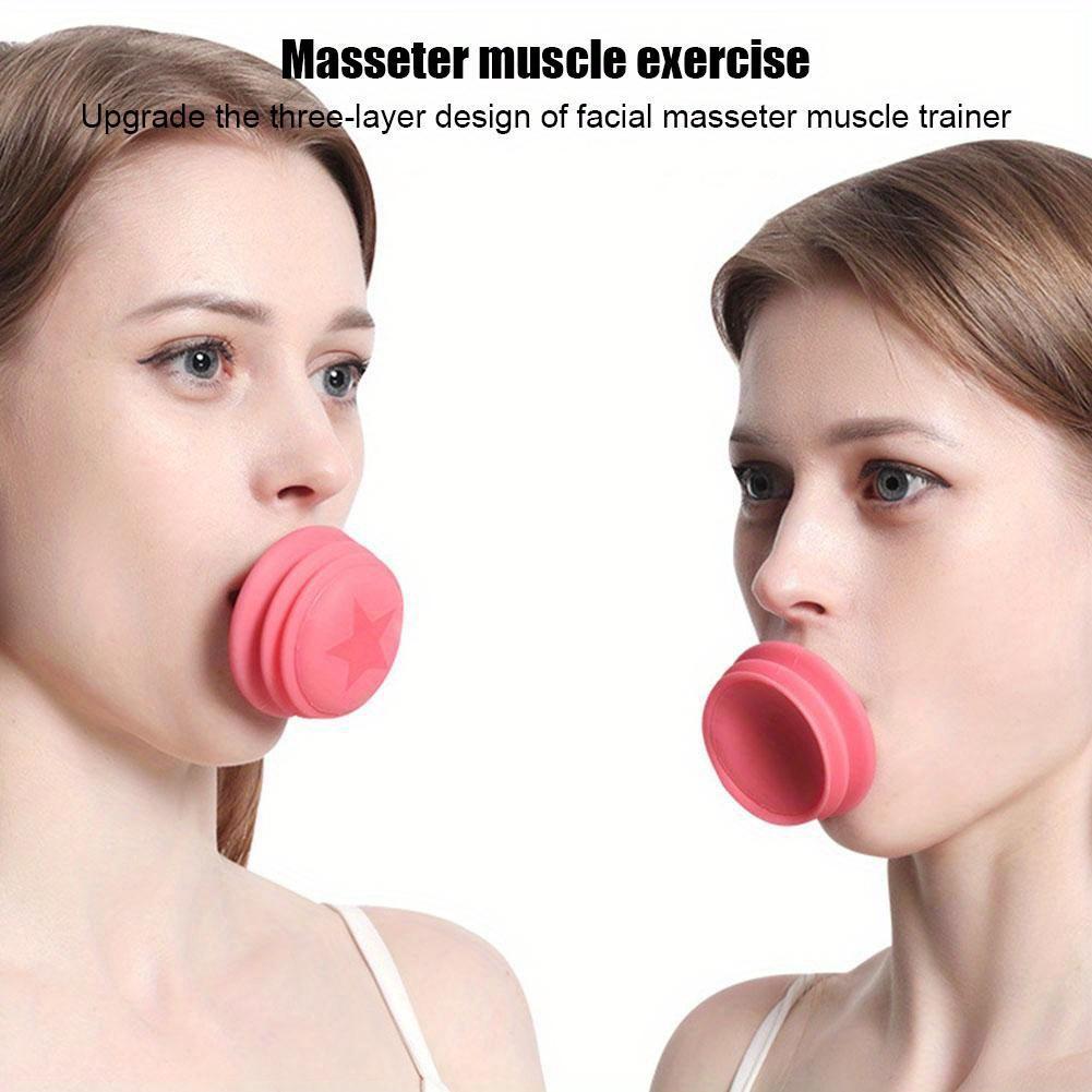 Gesichtskiefer-Trainer, Kiefer-Gesichts-Hals-Straffer, Gesichtsyoga, Leicht straffend, Doppelkinn-Atemtrainer
