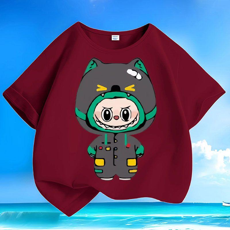 

Pure Cotton Fashionable T-shirts for Children, Casual Tops for Boys and Girls in Summer 160