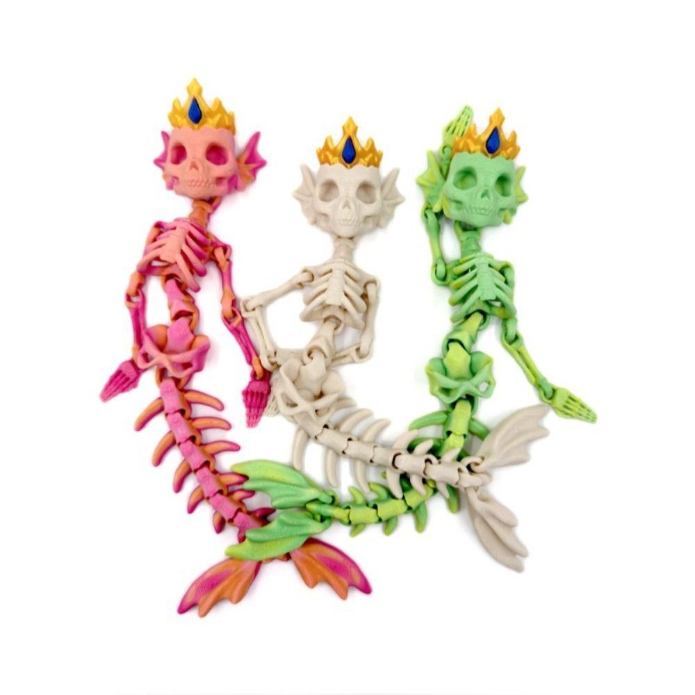 Lightweight Sturdy Material 3D Printed Mermaid Skeleton Movable Bone Figure Party Layout