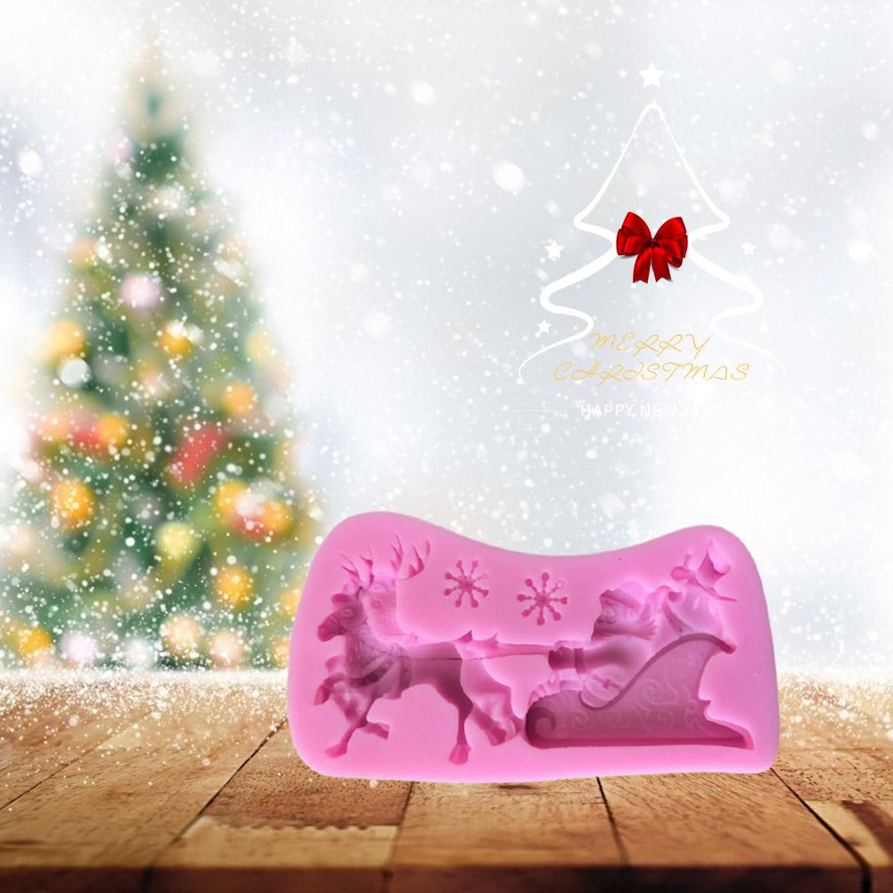 Jul Tomte Släde Älg Kakform Silikon Dekorationsform Jul Choklad Kex