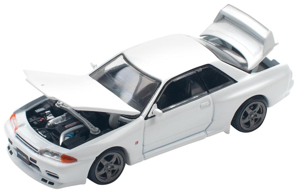 POP RACE Nissan R32 CRYSTAL WHITE Finished Product 1/64 GT-R -