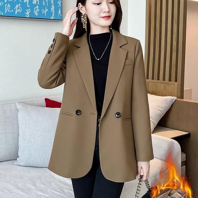 Autumn-Winter Professional Blazer: Small Sizes, Thick Cotton, Casual Commuter Style