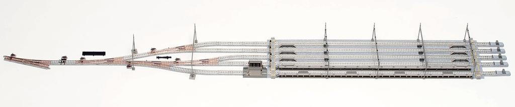 TOMYTEC TOMIX N Gauge Train Depot Rail Extension 91017 Railway Model Supplies Silver