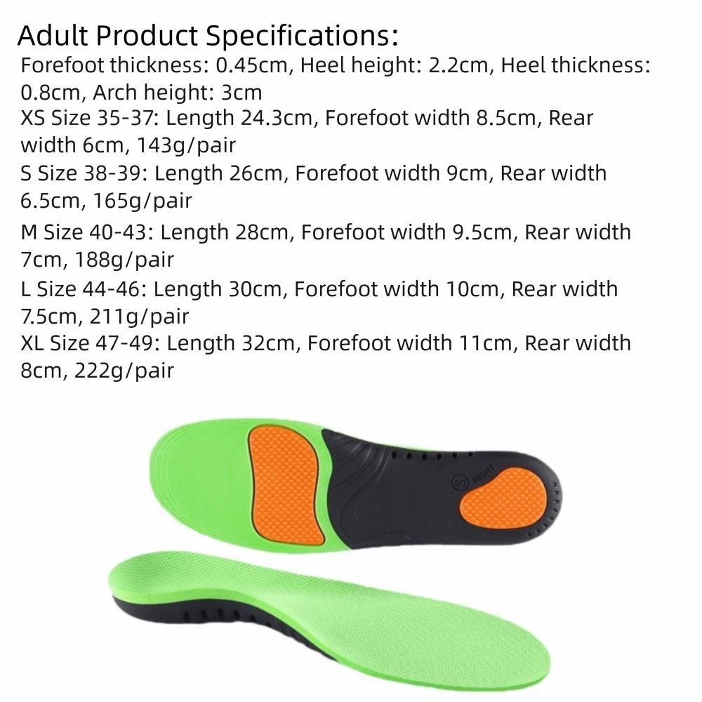 High Elastic Cushion Orthopedic Insoles Flat Arch Support Cuttable Design Arch Support Insoles Arch Foot Pad Sport Arch Support