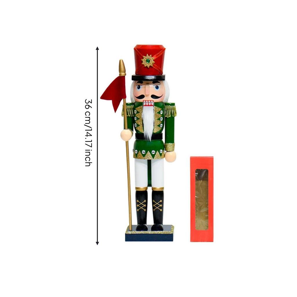 Nutcracker Figurine Freestanding Wooden Vivid for Mantel