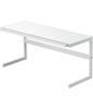 Yamazaki Extendable Kitchen Support Rack, White, Approx. W54-92cm X D22.5cm X H25cm, Tower Extendable Support Rack, Kitchen Storage Rack, Model 4480
