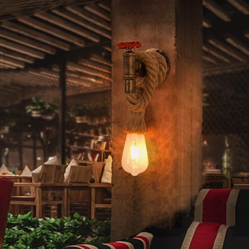 Oeny Retro Hemp Rope Wall Sconce