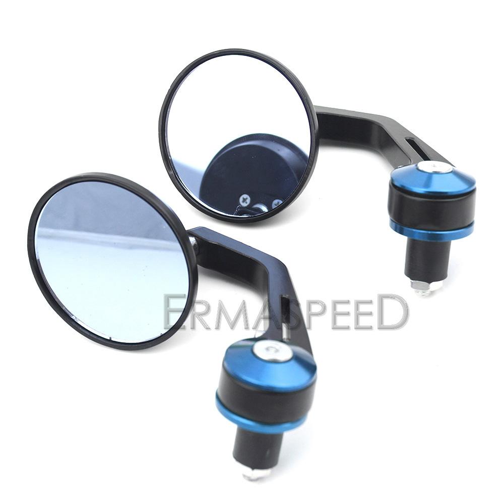 Hliníkový 7/8" 22mm konec motocyklové tyče zpětná zrcátka otočná o 360° konec rukojeti zadní strana