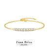 Moissanite Pave Stackable Women's Bracelet: S925 Sterling Silver, Simple Design, Light Luxury, High-End Feel