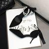 Tacones Altos para Mujer Cómodos de Gama Alta Nuevos Negros Puntiagudos de Tacón Fino Moda para Mujer Sandalias con Correa y Hebilla de Lazo Zapatos Individuales