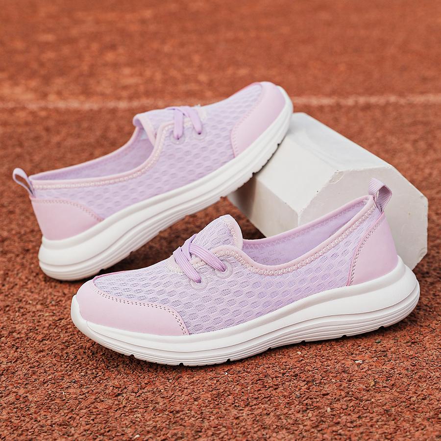 Spring Foot Lazy Shoes One-Foot Casual Women's Shoes Mother's Shoes Low-Top Flat-Sole Walking Shoes Comfortable Breathable