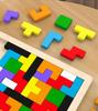 Colorful wooden puzzle toys Tangram Montessori materials children's puzzle toys Building blocks Children's learning toys