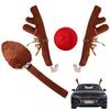 Deer Horn Cute Christmas Car Decorations Cartoon Car Reindeer Antler Kit  Reindeer Christmas Decor