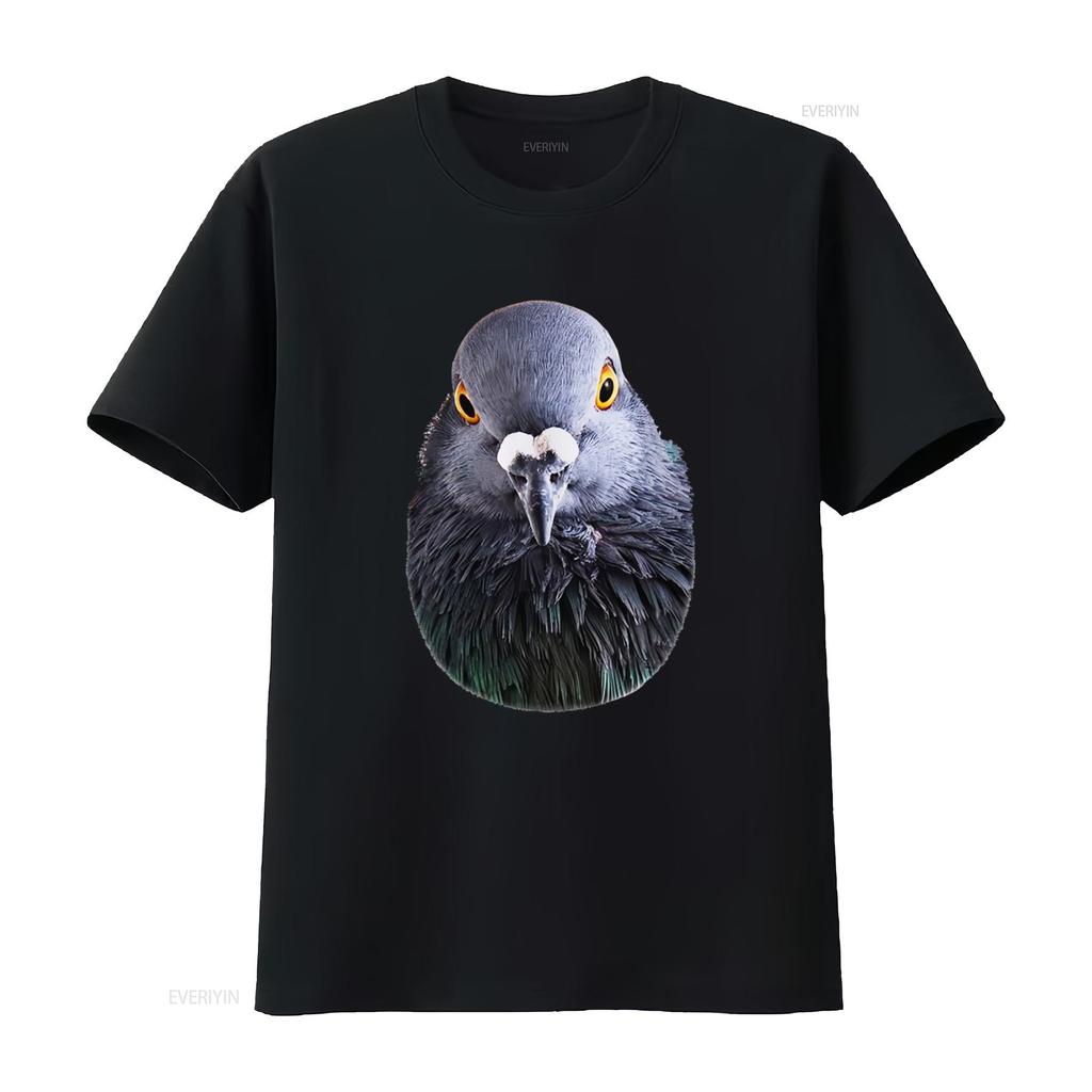 Unique Pigeon Head Art Design T Shirt for Kids Premium Quality Vintage Washed Breathable Slightly Streetwear Unisex Versatile