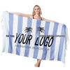 Turkey Striped Cotton Tassel Beach Towel for Adults