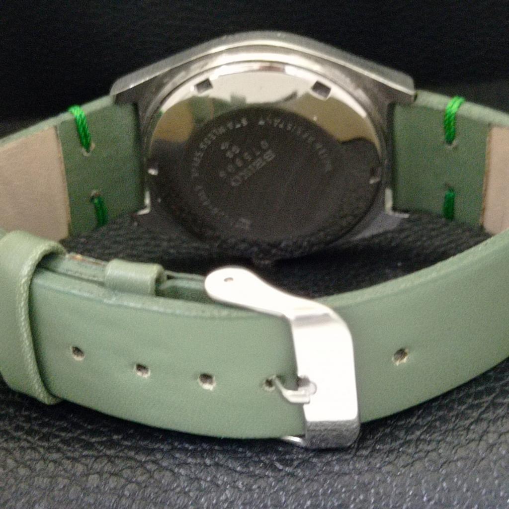 AUTOMATIC VINTAGE SEIKO 5 JAPAN 6309A MENS GREEN COLOR DIAL WATCH A701375-5 R206a-a701375