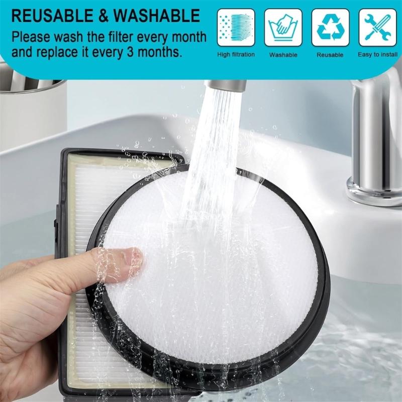 Strong Washable Vacuum Cleaner Filters Replacement Set for RO7611 RO7634 Heavy Duty Construction various Cycle Use