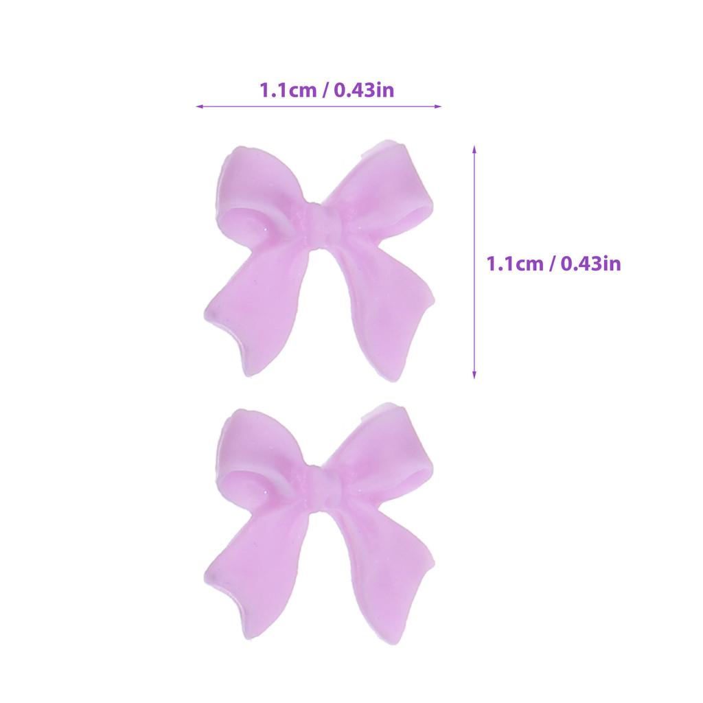 30Pcs Elegant Bow Nail Charms Resin Nail Art Decorations Long Wearing Easy Application for Natural Fake Nails Manicure Ornaments