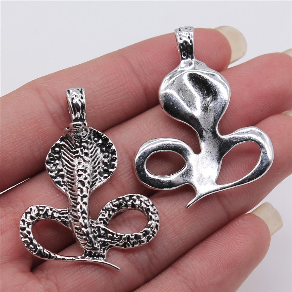 20pcs Animal Snake Charms Cobra Pendant For Jewelry Making DIY Crafts Making Findings Handmade Tibetan Jewelry