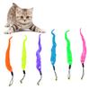 Pet Cat Kitten Retractable Teaser Wand Bell Worm Replacement Head Scratch Toy