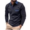 Nuova Maglia Polo da Uomo Larga Primavera e Autunno 2026 Moda Uomo Collo a Revers Manica Lunga Polo Casual Larga Eccezionale Camicia Polo a Manica Lunga