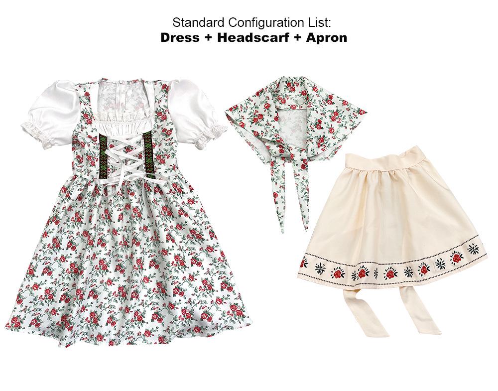 Bavarian Girl Cosplay Costume for Halloween or Oktoberfest Parties