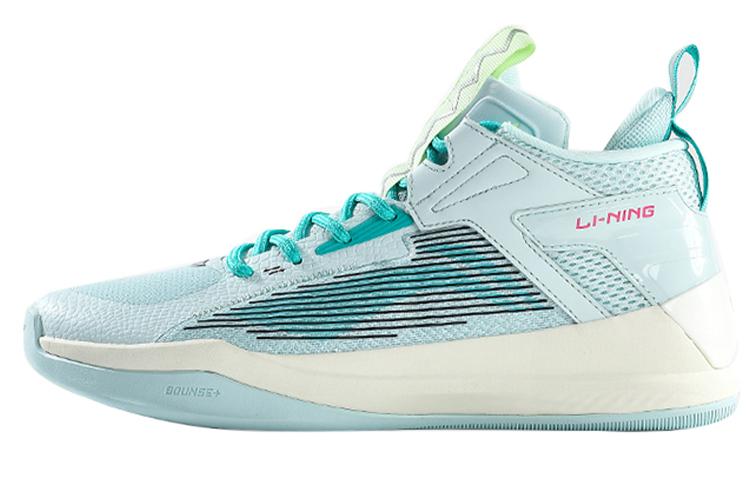 Li Ning Raid Амортизирующие Низкие Баскетбольные Кроссовки Мужские Серый Зеленый ABAR115-3 39.5
