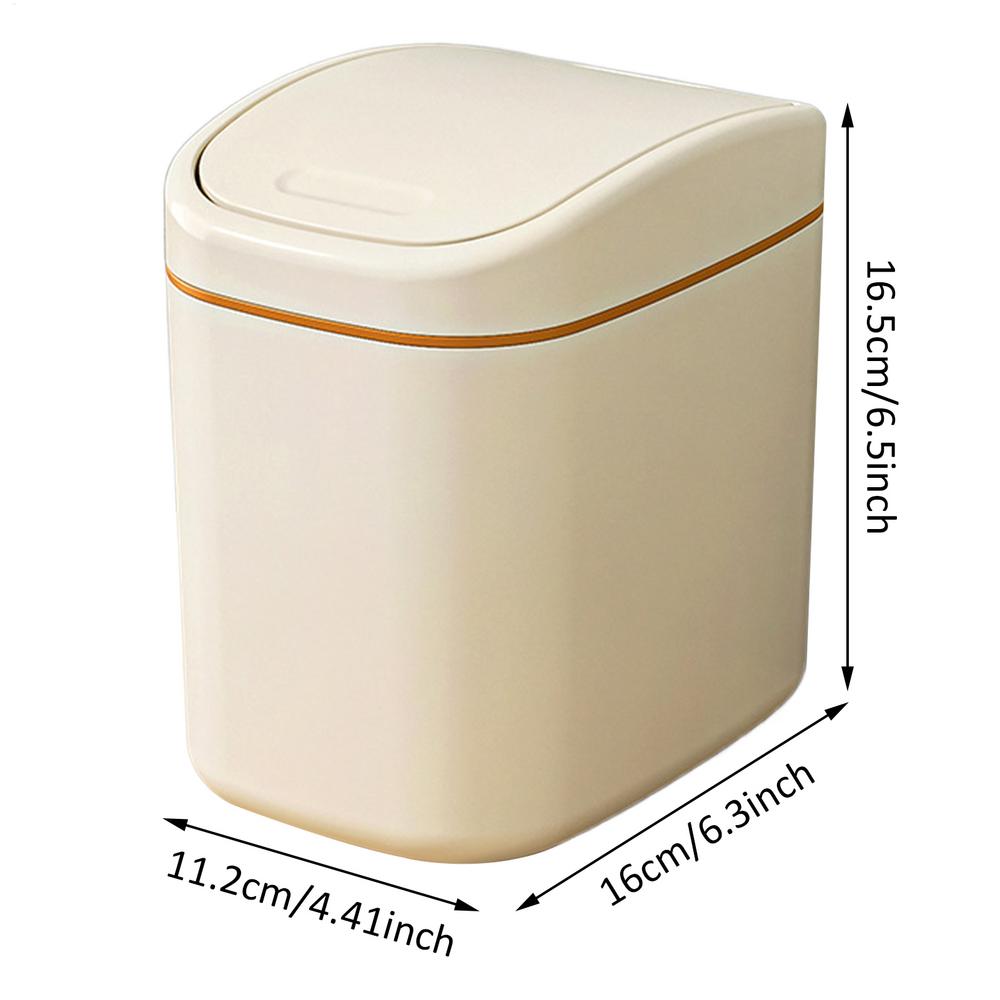 Desktop Trash Bin with Lid Multi-Functional Table Wastebasket Garbage Can Dustbin Wastebasket Trash Can Dispenser for Bathroom