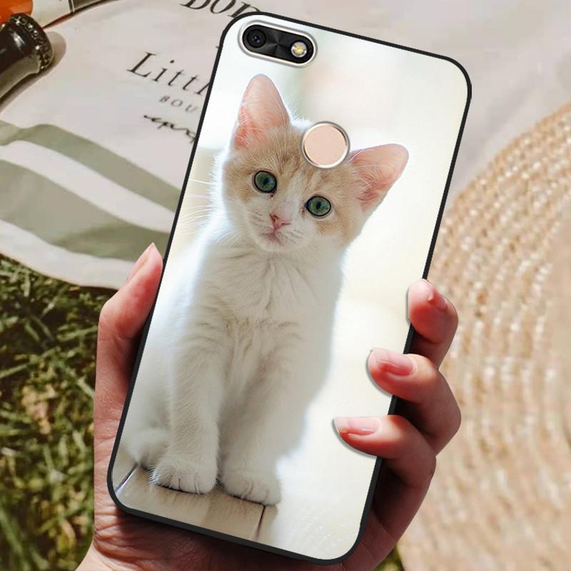 Per Huawei P Smart 5.65 pollici Custodia in TPU Morbido Silicone Lupo Carino Cover Posteriore Custodia per Telefono Per Huawei P Smart 2018 FIG-LX1 Custodia PSmart