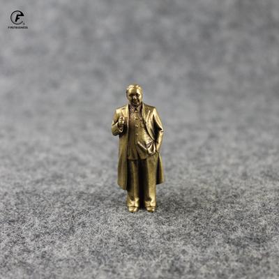 Pure Copper Retro Crafts Chairman Deng Xiaoping Figurine Living Room Decor Car Ornaments Home Furnishings Decoration Key Chain