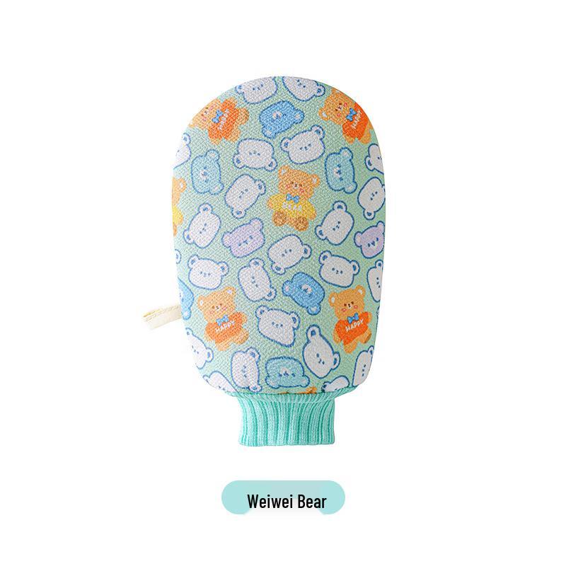 Cartoon Bear Dual-Purpose Bath Sponge & Scrubber Set