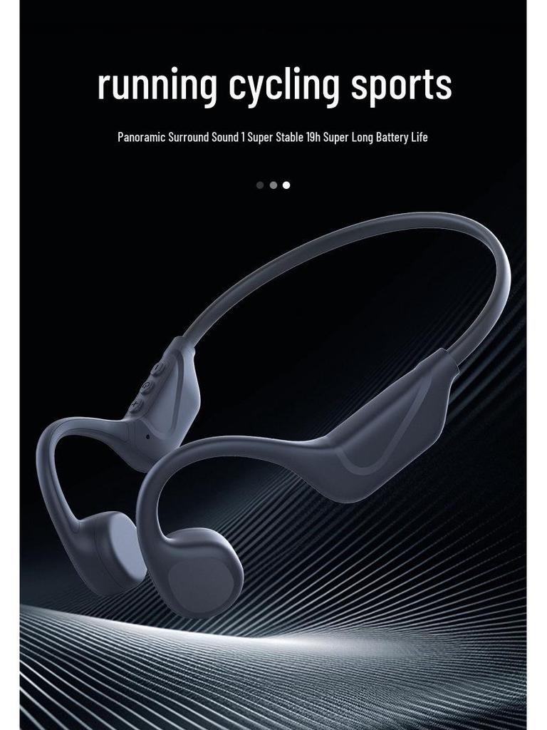 S1 True Bone Conduction Bluetooth Earphones - IPX5 Waterproof, 9h Battery, Ideal for Running & Cycling.