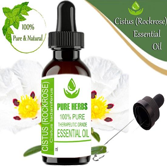 

Pure Herbs Cistus (Rockrose)(Cistus Creticus) Pure & Natural Therapeutic Grade Essential Oil Plastic with Dropper 10 ml