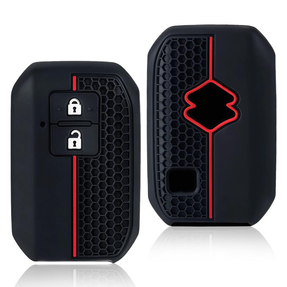 Silicone Car Key Case Cover For Suzuki Swift Wagon R Jimny Sierra Spacia Ertiga 2 Buttons Auto Key Fob Shell Protect Accessories