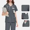 Unisex Scrubs Set Elastic Waist Modern Nurse Uniform for Women Men Beauty Salons