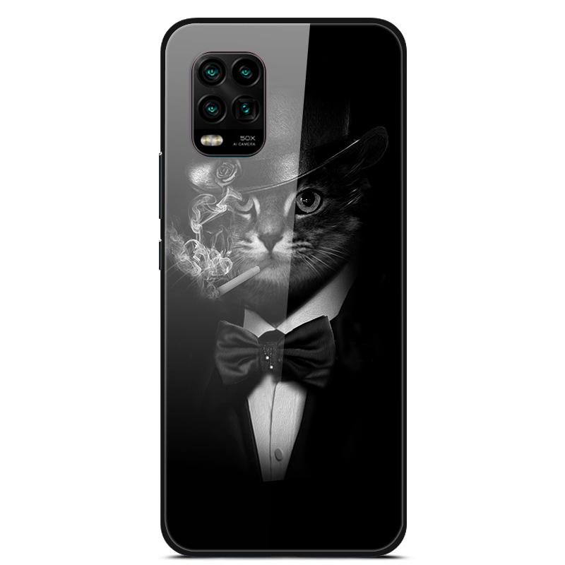 For Xiaomi Mi 10 Lite 5G Case Tempered Glass Hard Back Cover For Xiaomi Mi 10 10T Lite Pro Case Fundas For Xiaomi Mi10 Lite Capa