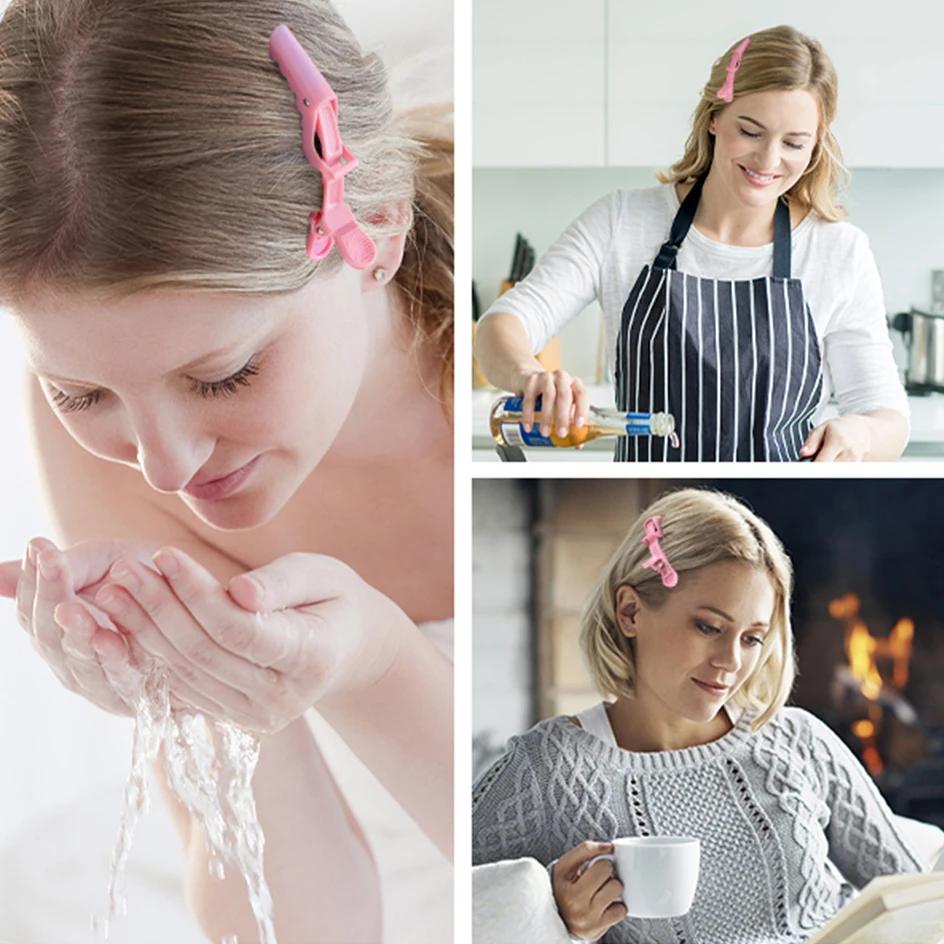 6Pcs Hair Clips for Styling Sectioning - Wide Teeth Double Hinged Design Professional Salon Quality Alligator Hair Clips