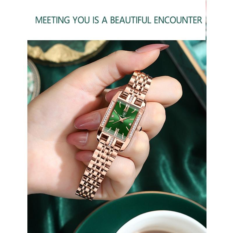 POEDAGAR High Quality Diamond Watch Top Brand Luxury Fashion Business Rectangle Waterproof Quartz Ladies Watches Stainless Steel
