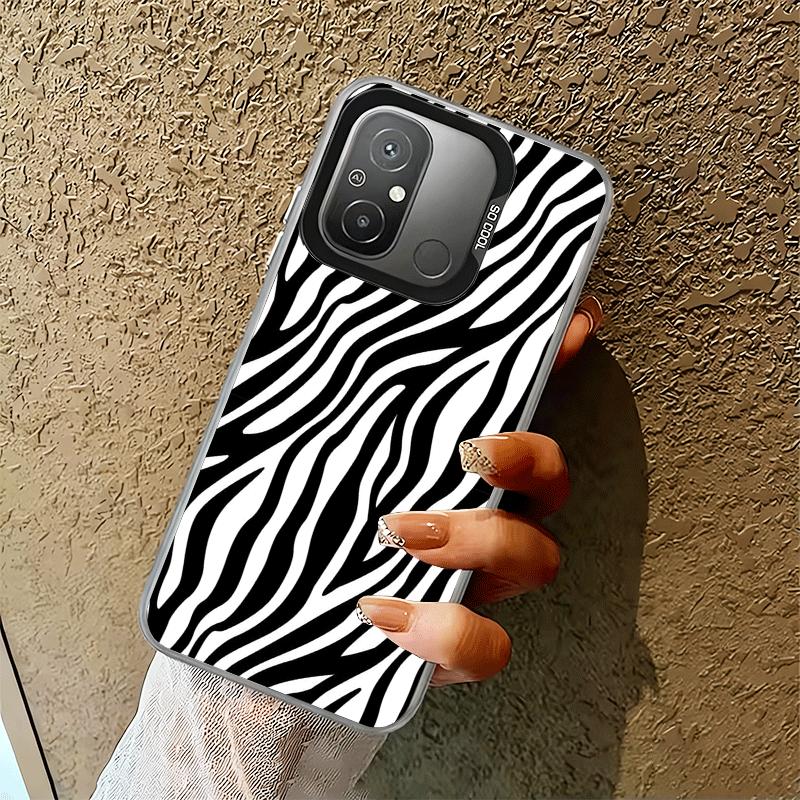 Zebra Stripe Black White Soft Phone Case for Xiaomi Redmi 15C 15 14C 13C 12C Poco X5 X6 X7 Pro X3 F8 F7 Ultra M8 13 12 Cover Bac